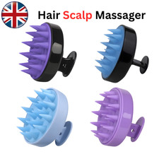Hair Scalp Massager Brush Silicone Shampoo Massage Scrubber Shower Cleaning Tool
