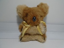 VINTAGE TWO TONE BROWN KOALA BEAR 5" HARD STUFFED PLUSH UNBRANDED ML62 