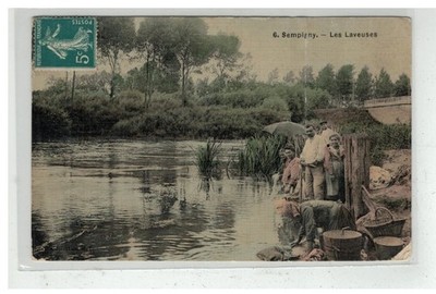60 SEMPIGNY #10289 Die Waschfrauen Nr. 6 Edit R. F. Leinwandkarte