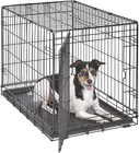 Jaula perro Icrate puerta simple doble con bandeja pie divisor nuevas funciones