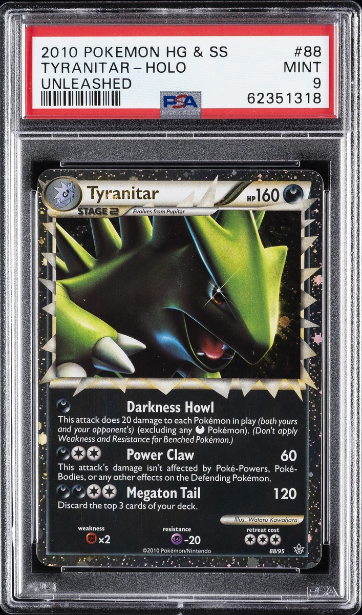 2010 POKEMON HEARTGOLD & SOULSILVER UNLEASHED #88 TYRANITAR-HOLO