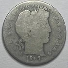 1897-S Barber Half Dollar - Circulated Key Date 50C; Y010