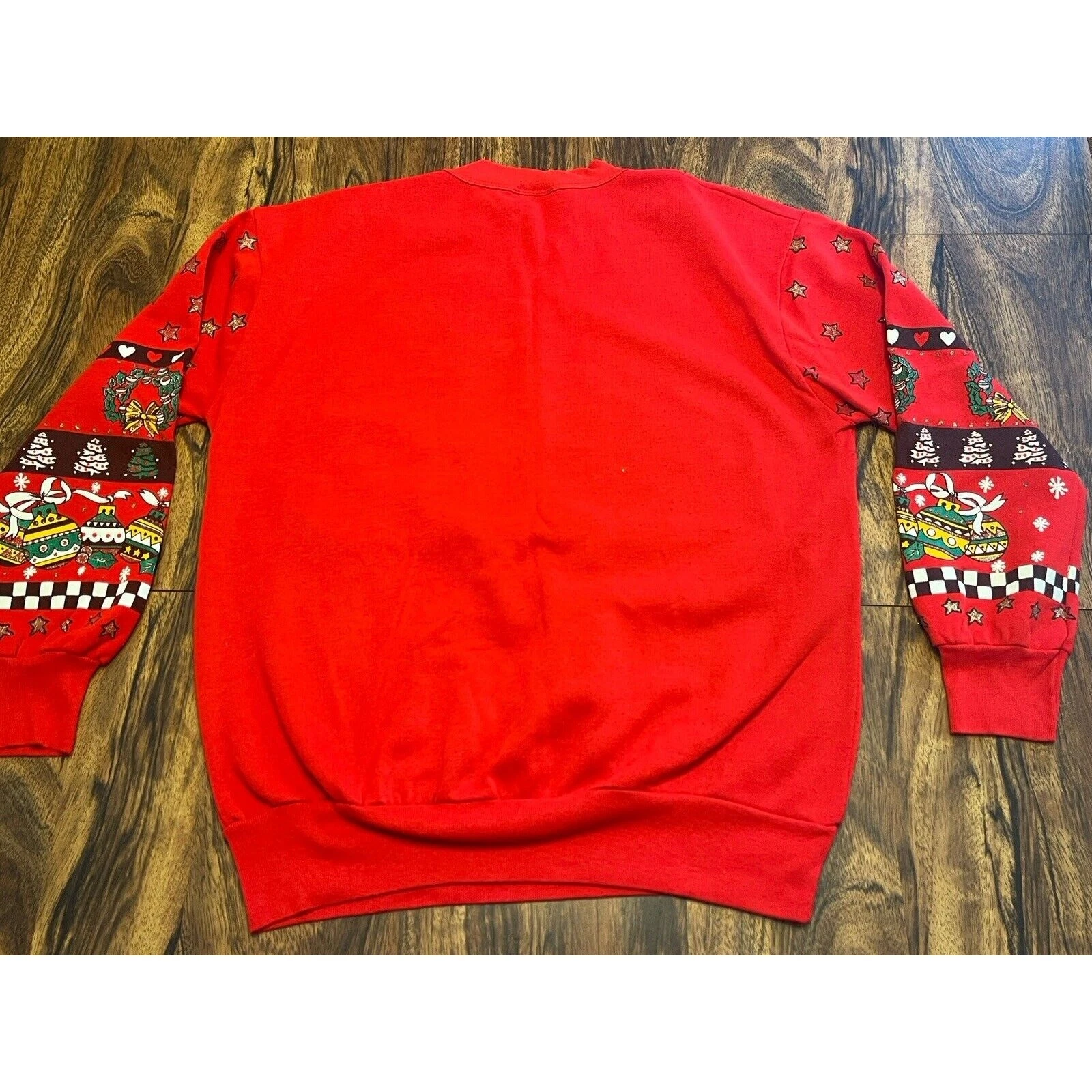 Vtg Nutcracker Red Sweatshirt Womens Sz M Ugly Christmas Sweater Holiday