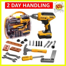 Kids Tool Set with Tool Box  Electronic Toy Drill, Pretend Play Kids Constru...