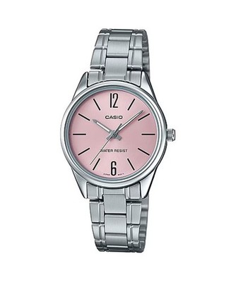 Casio LTP-V005D-4B PRE-OWNED Women's Watch Standard Stainless Steel Pink Dial