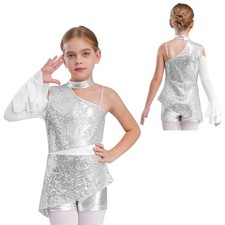 Girls Unitard School Leotard Dancing Dress Dance Jumpsuit Modern Bodysuit Party