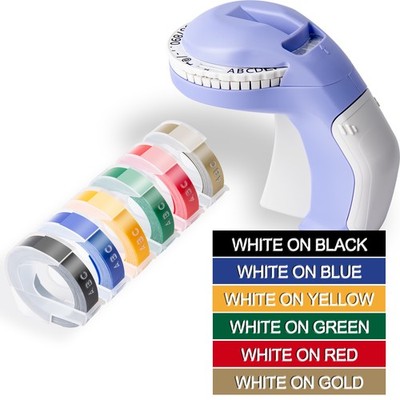 DYMO Omega 3D Präge-Beschriftungsgerät +6x Schriftband 9mm Embossing Label Maker