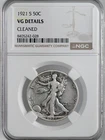 1921-S  50C WALKING LIBERTY HALF DOLLAR NGC VG DETAILS "CLEANED" #8405242-028