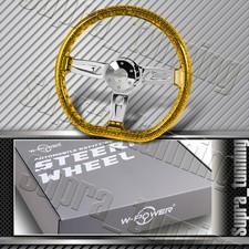 W-power 18 Steering Wheel D-shape Yellowclear Steel Ring Twisted Transparent W-power 18 Steering Wheel D-shape Yellowclear Steel Ring Twisted Transparent