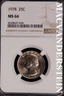 1978 Washington Quarter - NGC MS 66 - Brilliant Unc Lustrous #SLG595