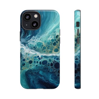 For iPhone/Galaxy/Pixel | Phone Cover Case - Blue Turquoise Abstract Fluid