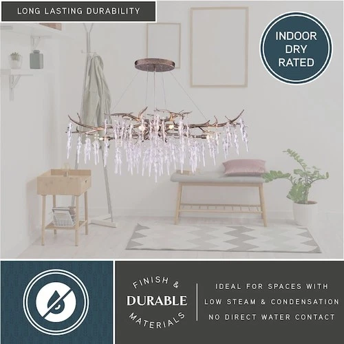 VAXCEL H0231 Rainier 6 Light Linear Chandelier - Picture 6 of 8