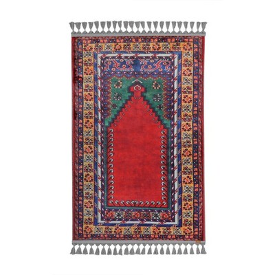 Turkish Prayer Mat Islamic Muslim Prayer Rug Soft Silky Sajadah Janamaz Gift