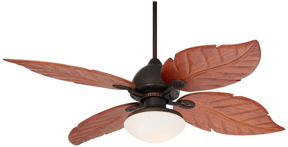 Ventilador de Techo Exterior Tropical 60" con Luz LED Bronce Engrasado Húmedo Patio Porche Foto 2 de 4