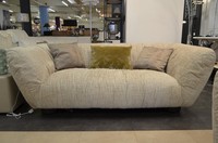 Large Sofa 3 Seater Beige Ruched Chenille ASTORIA Luxury Settee New