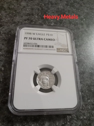 Photo of a 1998-W American Platinum Eagle from an eBay listing that sold on Jul 16, 2026
