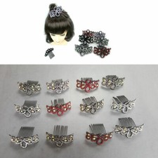 12 pcs Women Crown Comb Tiara Hair Clips Wedding Flower Girls Birthday Party Lot