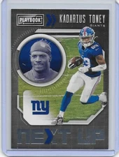 Kadarius Toney NXT-KTO NEXT UP Insert  2021 Panini Playbook. Giants. Rookie RC