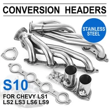 Set LS Swap Exhaust Headers For Chevy LS1 LS2 LS3 LS6 LS9 S10 SUV Truck Super