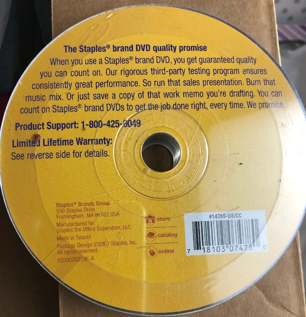 New Staples DVD+R Recordable, 12 pack, 4.7GB eBay