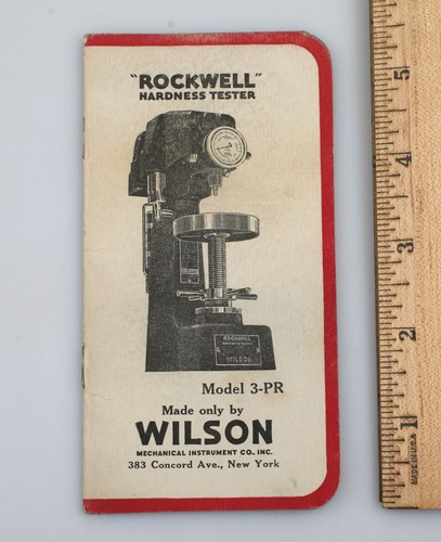 Vintage Rockwell Hardness Tester Wilson Mechanical Instrument Co. Notebook Blank - 第 1/4 張圖片