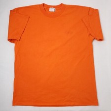 Vintage 90s Arizona Jeans T-Shirt Embroidered Spellout Script USA Made XL Orange