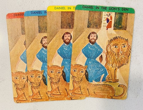 Old Testament Bible Stories Vintage Picture Card Game by E.E. Fairchild Corp - Picture 7 of 12