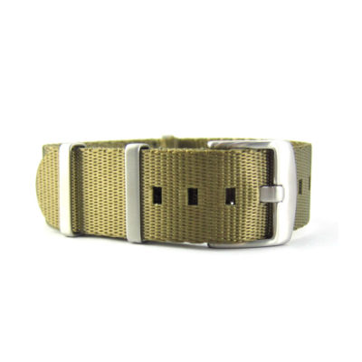 Seat Belt NATO Watch Strap Khaki Premium Quailty 20mm 22mm UK