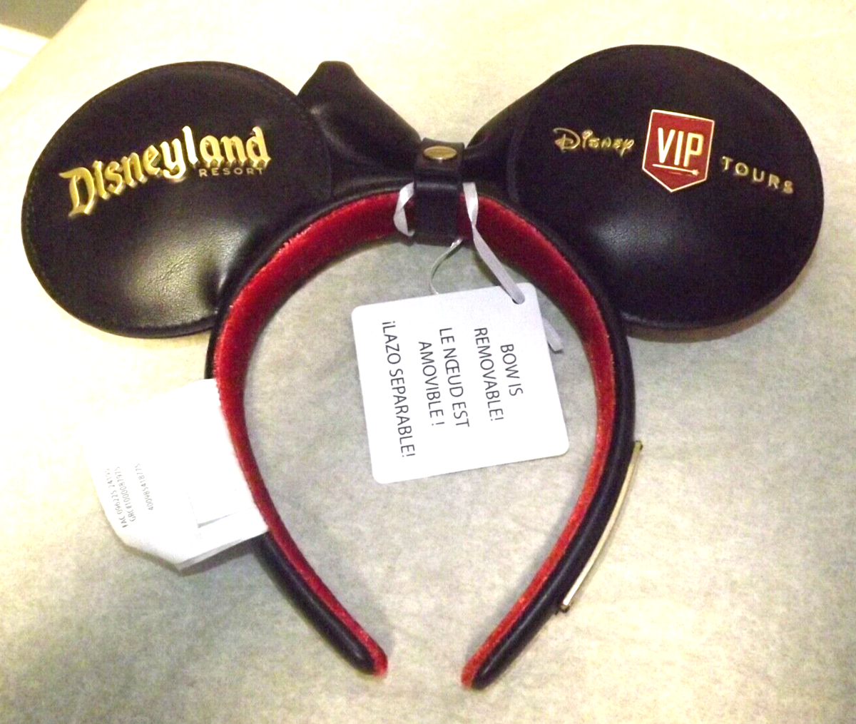 Exclusive Disneyland Loungefly VIP Tours Mickey Ears Headband with removable bow Exclusive Disneyland Loungefly VIP Tours Mickey Ears  main image 3