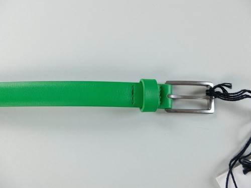BOTTEGA VENETA parakeet green thin calf leather belt Size 105 authentic NWT - Picture 2 of 7