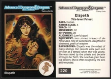 1991 TSR AD&D Gold Border RPG Fantasy Art Dungeons & Dragons Card #220 ~ Cleric