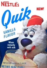 NESTLE QUIK VANILLA NOT FOOD 2" x 3" Fridge MAGNET  vintage Art