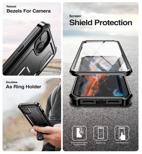 Dexnor Full Body Shockproof Case for iPhone 14 Plus Built-in Kickstand - 第 33/60 張圖片