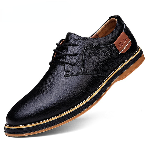 business casual men black shoes
