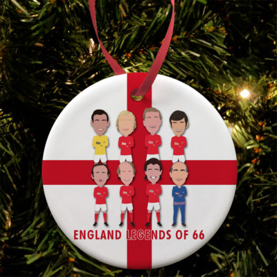 England Fußball Legenden Christbaumschmuck Kugel Keramik Design Auswahl