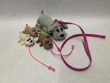 Vintage Pound Puppies Wiggle Walk Pull Toys 1996 Mama Mommy Dog 3 Babies - READ