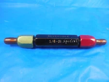 1/4 28 SPECIAL THREAD PLUG GAGE .25 GO NO GO P.D.'S = .2268 & .2318 TOOL 1/4-28
