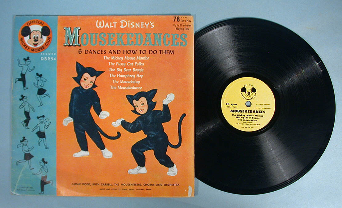 1950s Mickey Mouse Club 7 Records Mouskemusicals Mouskedances