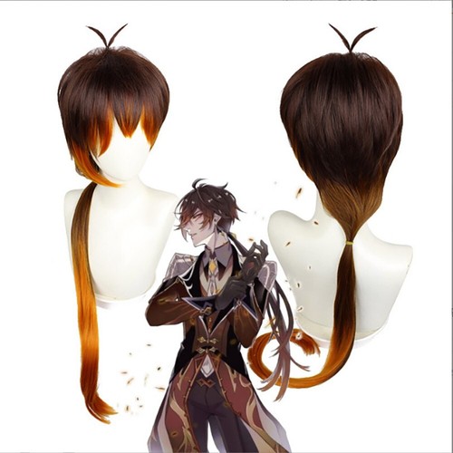 Gioco Genshin Impact Zhongli costume cosplay abito completo carnevale di Halloween - Foto 10 di 12