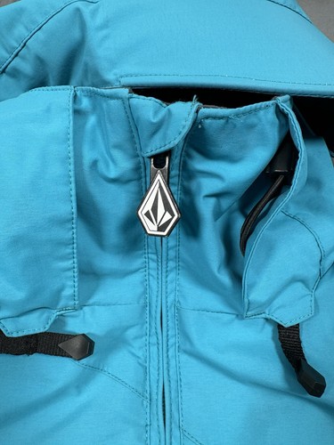 Volcom Snowboarding Jacket Womens Nimbus Hooded Insulated Waterproof Ski Blue - Picture 3 of 12