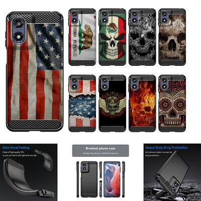 Case For [Moto G 5G (2024 ONLY)][Flex TPU Fiber SET1] Slim Flexible Shock