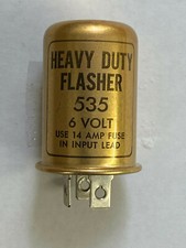 Original NOS IDEAL FLASHER # 535 6 VOLT 3 PRONG - USA MADE Ford Chevy & Others