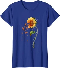 Multiple Sclerosis Awareness Sunflower Ms Awareness Ladies' Crewneck T-Shirt