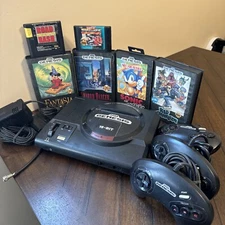 Sega Genesis Lot -  Console Controller Adapters & 6 Games TESTED and WORKING!