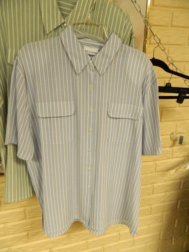 NWT CROFT & BARROW RAYON/POLYESTER STRIPED S/S BLOUSES TOPS MISSES SZ XL SHIRTS - Picture 3 of 7