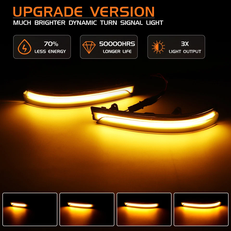 For VW GOL Saveiro Voyage FOX UP Jetta Mk6 SE Dynamic Mirro Turn Signal Lights - Изображение 2 из 4