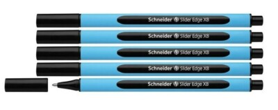 5x Schneider Slider Edge Kugelschreiber Gelschreiber Viscoglide XB, schwarz