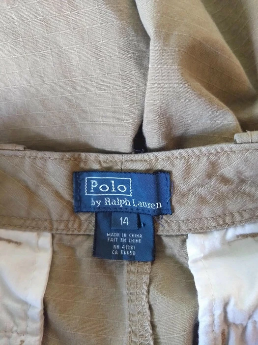 Bermuda cargo Polo by Ralph Lauren masculina tamanho 14 cáqui marrom bronzeado - Imagem 4 de 4