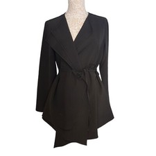 NWT Chico's drape tie front jacket in black size 1 size 8/medium 