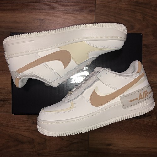 Nike Air Force 1 Shadow - Sail/Hemp/Fossil/Light Bone - Size UK4.5 Eu38 (Nude) | eBay